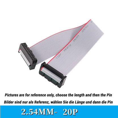 ya 16 10.20 baidi 6-64 Pin 2.54mm Pitch Female to Female IDC Flat Ribbon Extension 10CM-5M Long