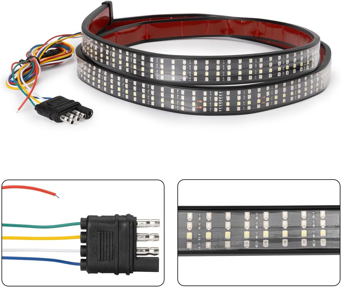 ya 10 9.16 zhengce New Rows Truck Strip Tailgate Light Bar Reverse Brake Tail Signal Lamp Pick