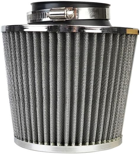 ya 23 10.7 baidi 1Pc 3 76mm Inlet Cold Air Intake Cone Replacement Quality Dry Air Filter Silver