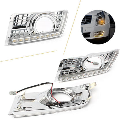 ya 3 8.24 baidi LED Daytime Running Light w/Turn Signal Fit for Cadillac SRX SUV DRL Fog 2011-2014