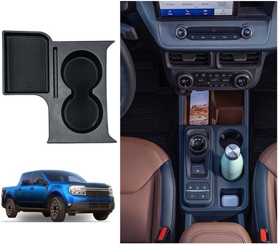 ya 5 8.10 for for Ford Maverick 2021-2023 Center Console Cup Holder Rear Partition Storage Box