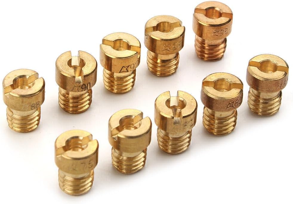 ya 2 8.15 75-98 Carb Carburettor Main Jets Nozzle Set 5MM Gold For Dellorto Carburetor