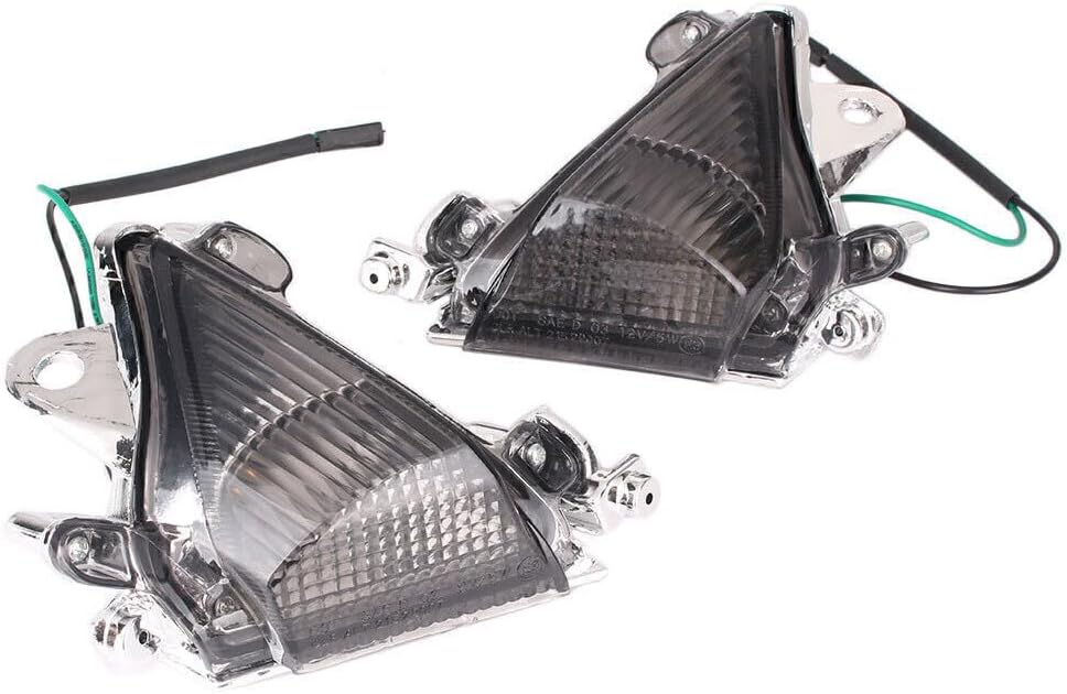 ya 4 8.8.2 Smoke Front Turn Signal Light Lens Cover Fit for Kawasaki ZX-10R 2004 2005