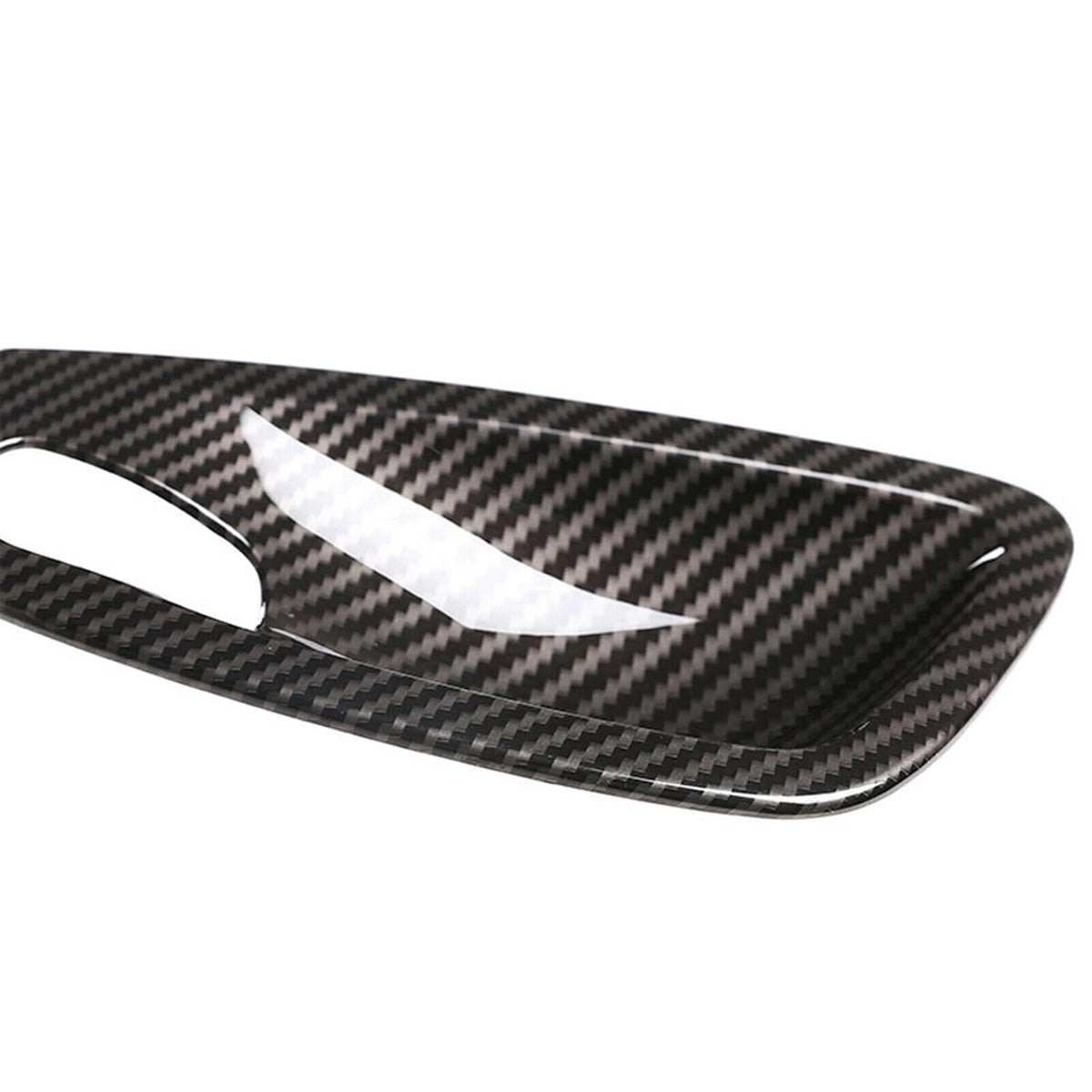 ya 6 8.14 2pcs Carbon Fiber Type Door Handle Cover for BMW E81 E82 E87 E88 2007-2011