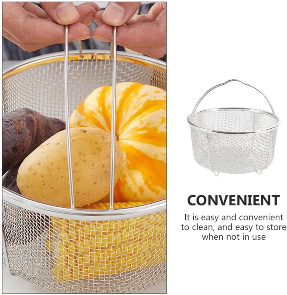 ya 14 9.20 baidi 2 Pcs Portable Basket Stainless Fryer Kitchen Draining Air-1
