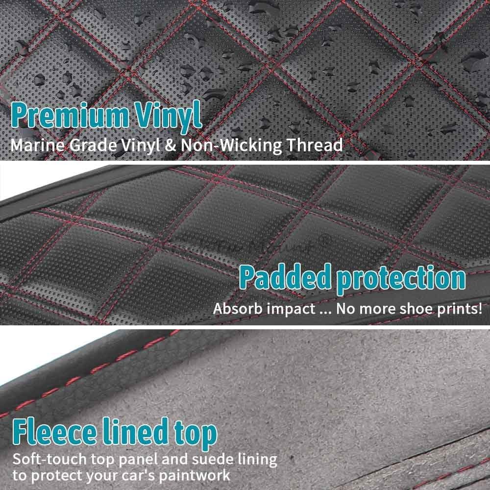 ya 11 9.14 baidiRed Waterproof Hardbag Saddlebag Lid Covers for Harley Touring 2014-2024 New