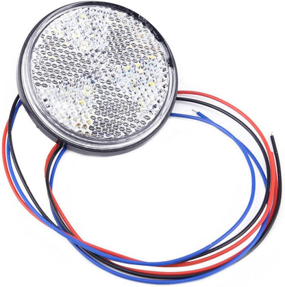 ya 4 8.14 2 LED Brake Indicator Tail Light Round Truck Trailer Car Van Motorcycle Boat @