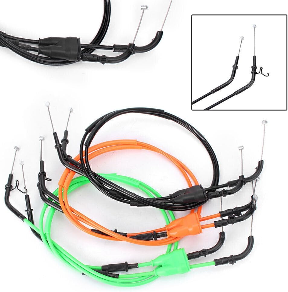 ya 4 8.8.2 2x Motorcycle Throttle Cable Accelerator Wire for Kawasaki ZX10R 2006-2007