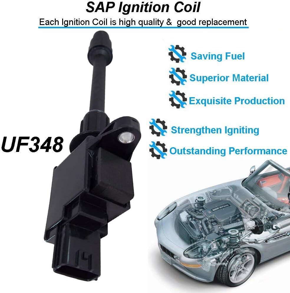 ya 4 8.24 baidi 6pcs Front & Rear Ignition Coil for Nissan Maxima for Infiniti I30 00-01 UF348 UF363