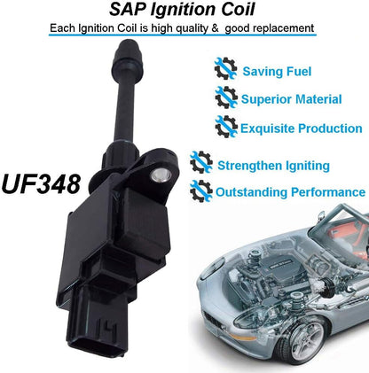 ya 4 8.24 baidi 6pcs Front & Rear Ignition Coil for Nissan Maxima for Infiniti I30 00-01 UF348 UF363