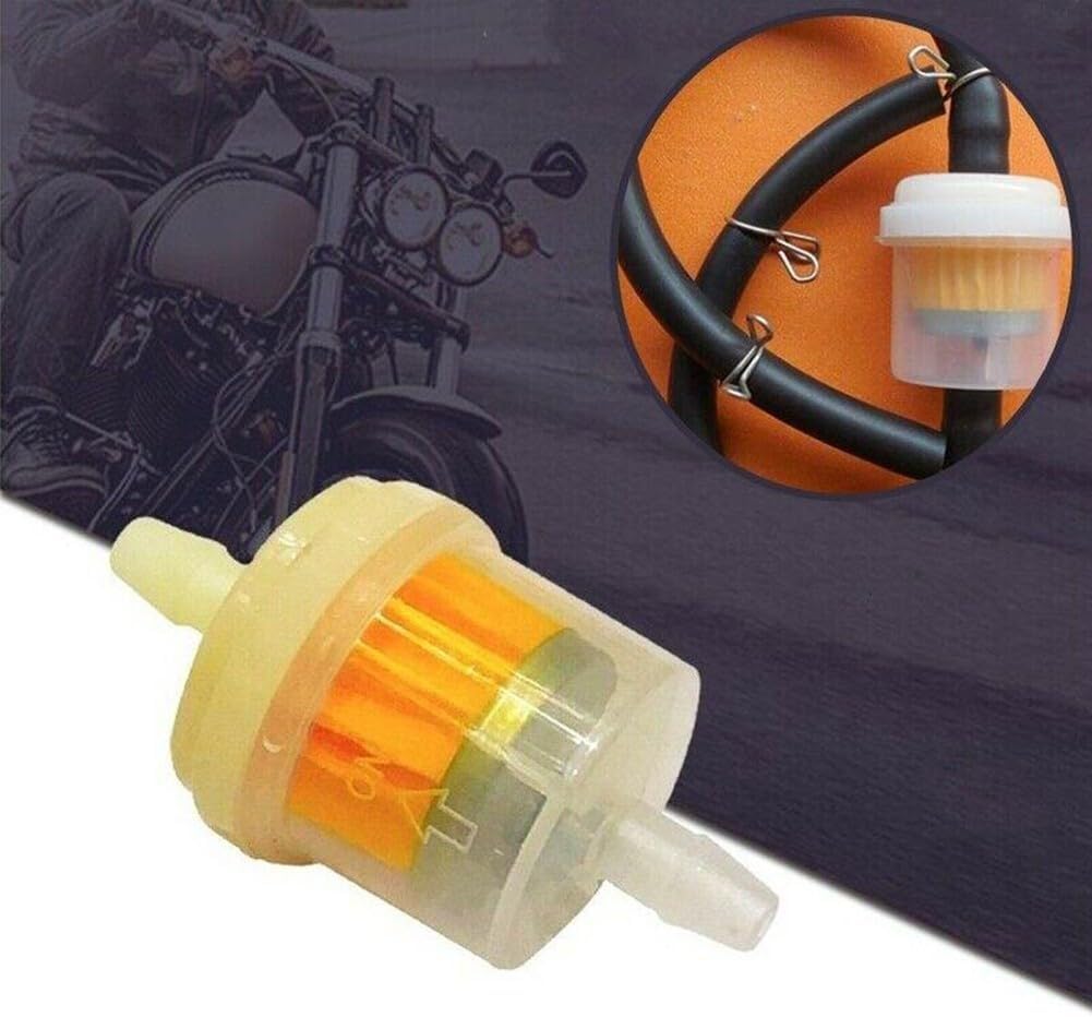 ya 4 8.8.2 Universal-Inline Gas Fuel Filter 1/4 6MM-7MM ATV Motorcycle Parts For 10x