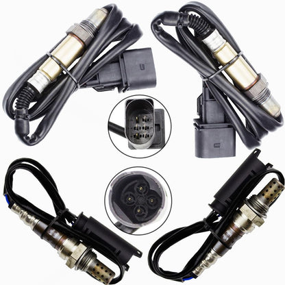 ya 5 8.10 4X Oxygen Sensor 1&2 Upstream+Downstream for 2002-2005 BMW 745i 745Li 4.4L O2