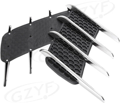 ya 4 8.24 baidi 2x Vent Trim/Hood Air Flow Intake Cover Car Decoration FIN Side For Universal