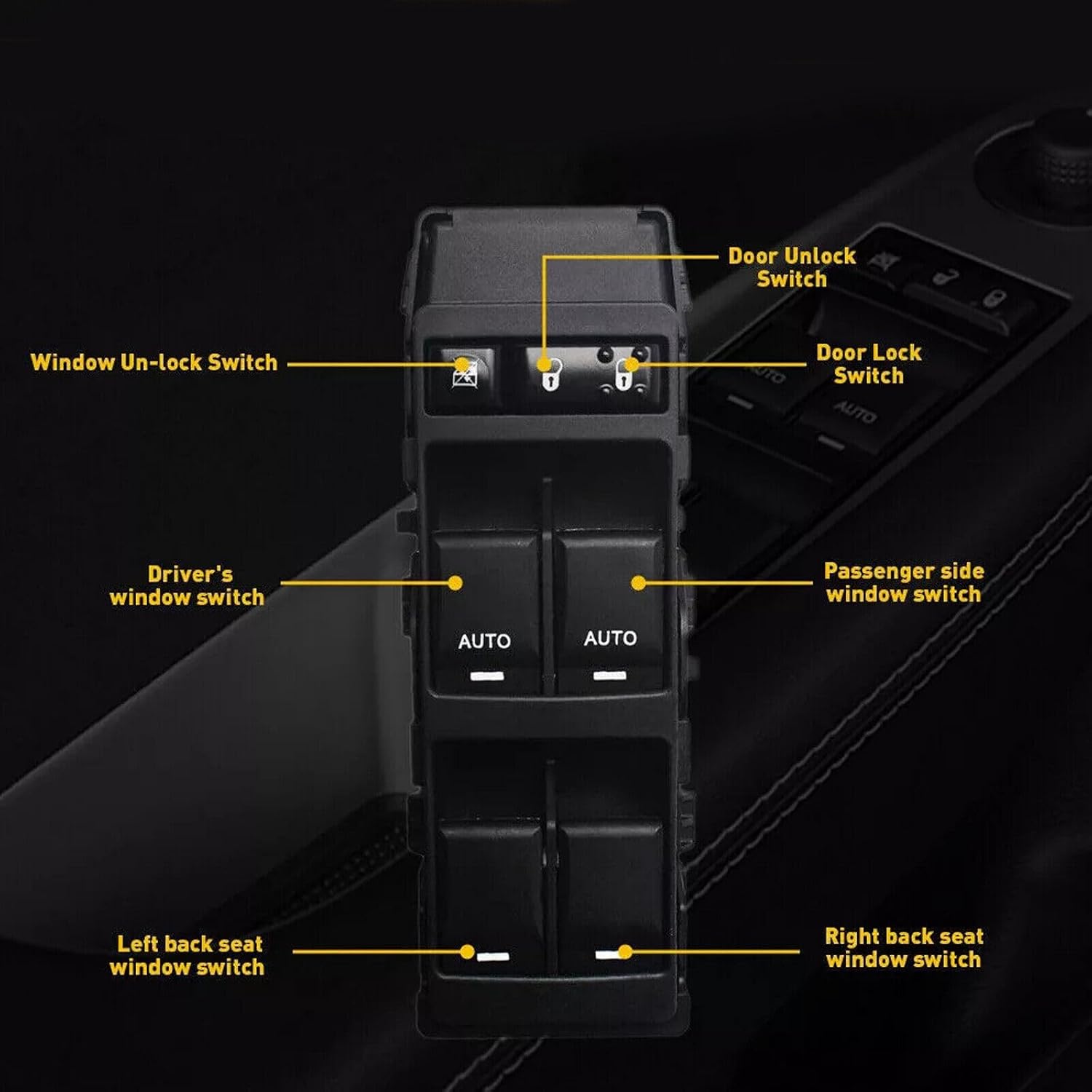 ya 6 8.24 baidi Left Driver Side Master Power Window Switch Fits for Chrysler for Dodge for Jeep 4602781AA
