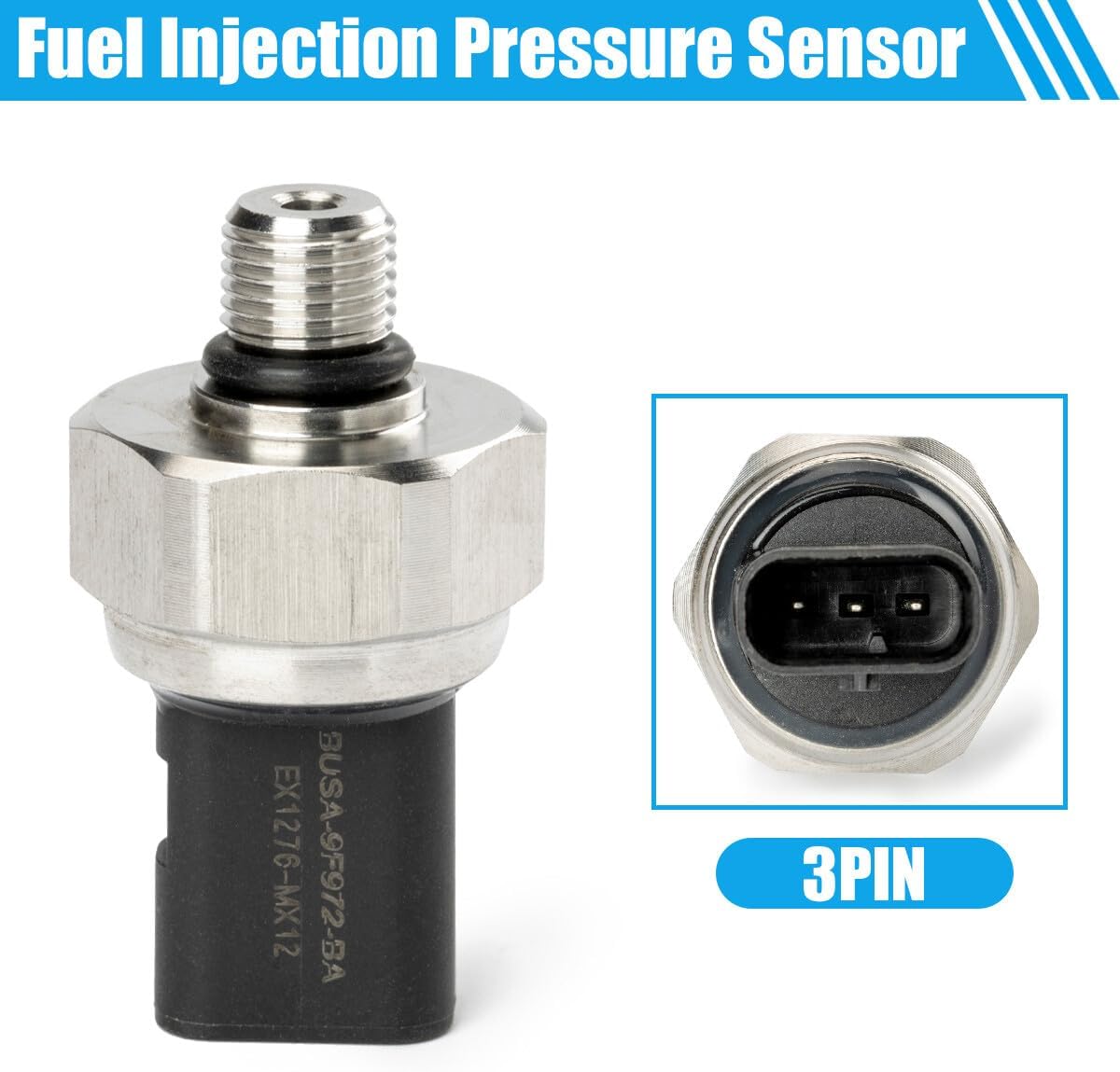 ya 11 9.14 baidiFuel Injector Pressure Sensor for Ford Focus Fusion for Mustang Taurus BU5Z-9F972-
