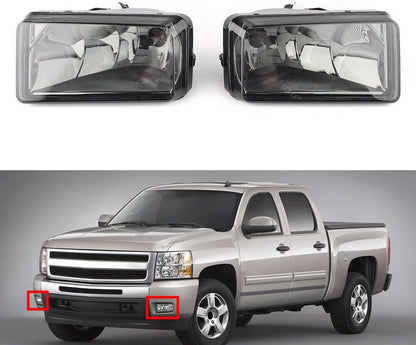 ya 13 9.15 baidi 2pcs Bumper Fog Driving Light Lamp Fits Silverado 1500 2500 3500 2007-2013