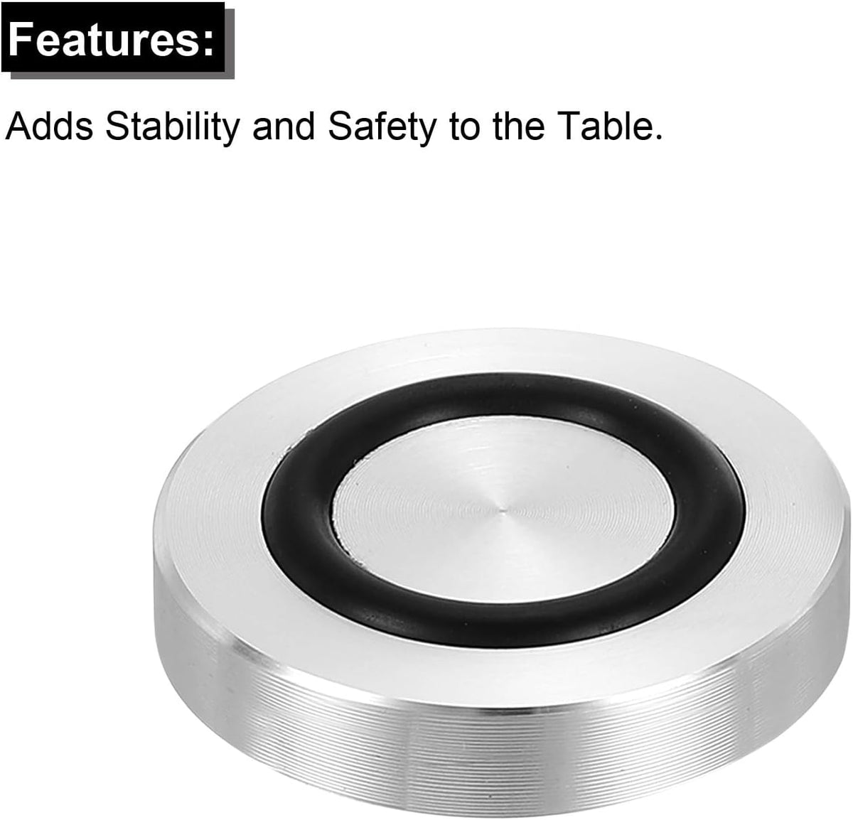 ya 26 10.21 baidi M8 30mm / 1.2 Dia 8mm Aluminum Disc Glass Top Adapter with Rubber Ring 4pcs