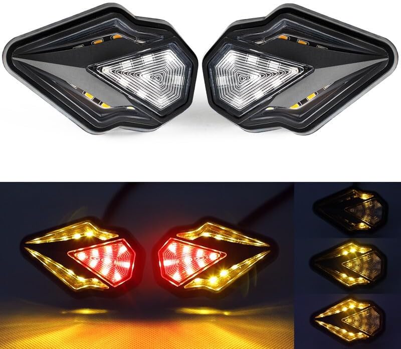 ya 11 9.14 zhengce 2x Motorcycle Flush Mount Turn Signal Indicator Blinker Red Amber LED Light