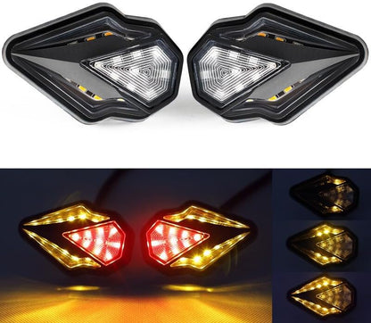 ya 11 9.14 zhengce 2x Motorcycle Flush Mount Turn Signal Indicator Blinker Red Amber LED Light