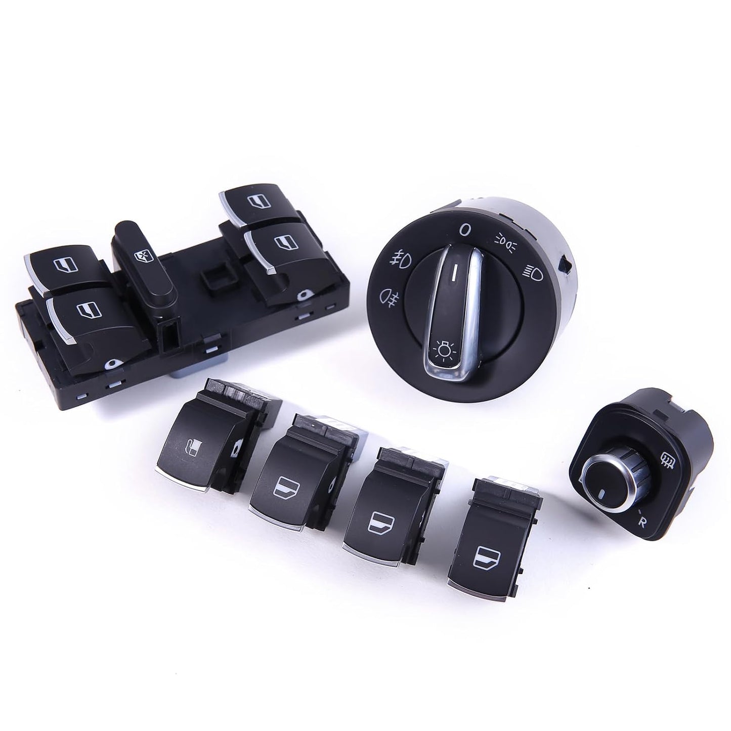 ya 4 8.8 Chrome Headlight Mirror Switch for VW for Jetta for Golf MK5 Rabbit 