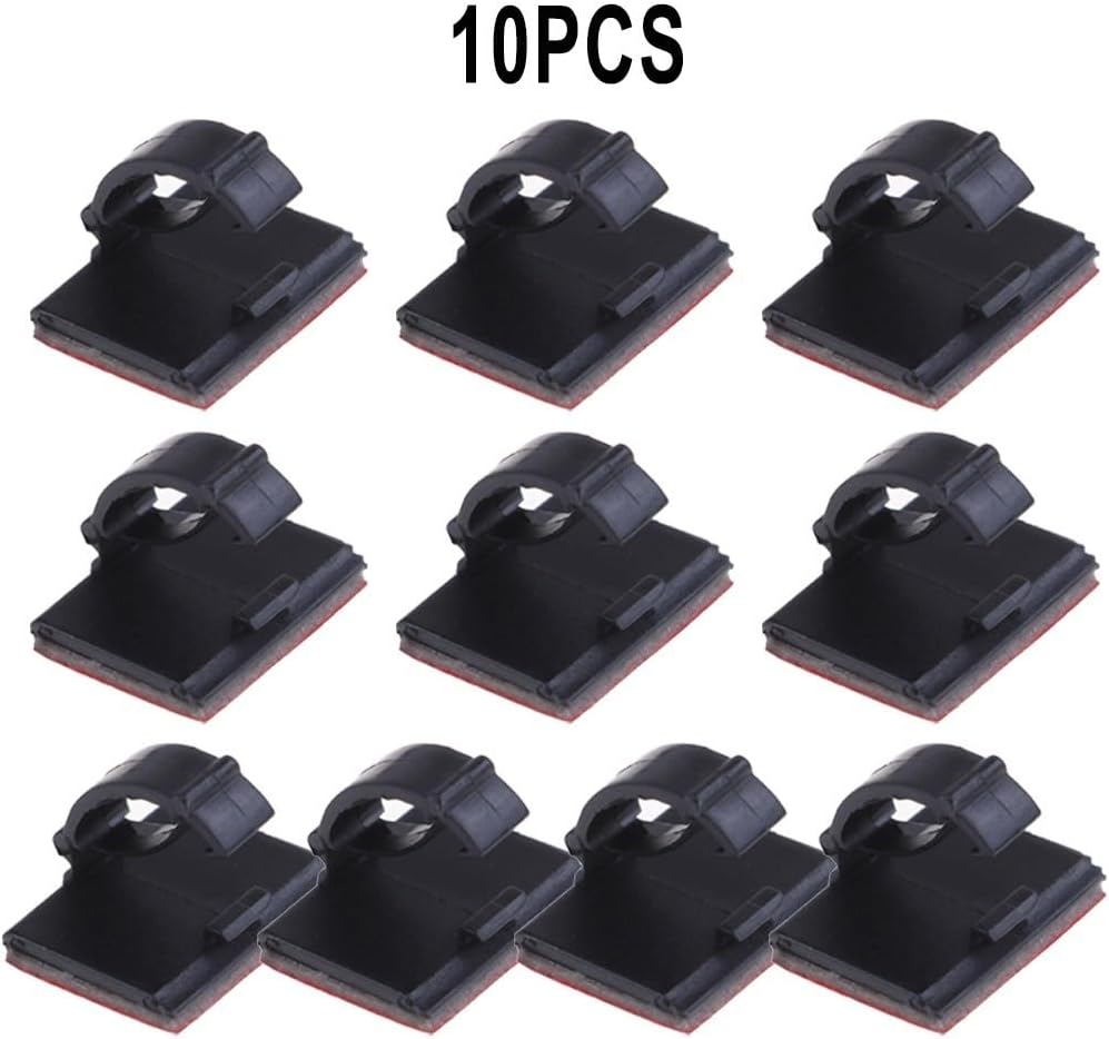 ya 4 8.8.2 10Pcs Self-Adhesive Wire Cable Clamp Clip Holder For Car Organizer