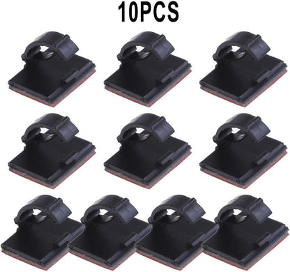 ya 4 8.8.2 10Pcs Self-Adhesive Wire Cable Clamp Clip Holder For Car Organizer