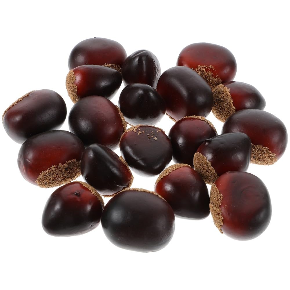 ya 5 8.10 20 Pcs Simulated Chestnut Nuts Simulation Chestnuts Decorative Artifical