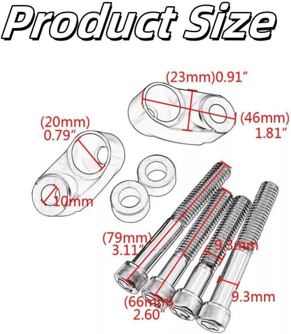 ya 2 8.15 Motorcycle Front Turn Signal Bracket Relocation Kit for Harley Dyna Sportster
