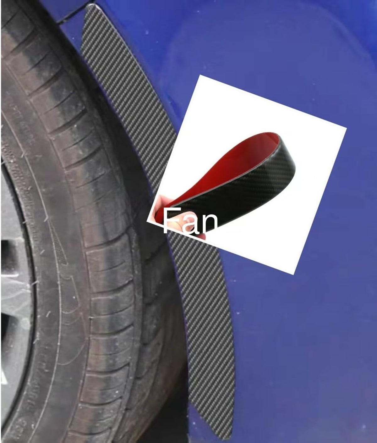 ya 4 8.14 2 Car Carbon Fiber Fender Flares Arch Wheel Eyebrow Protector Sticker Extension