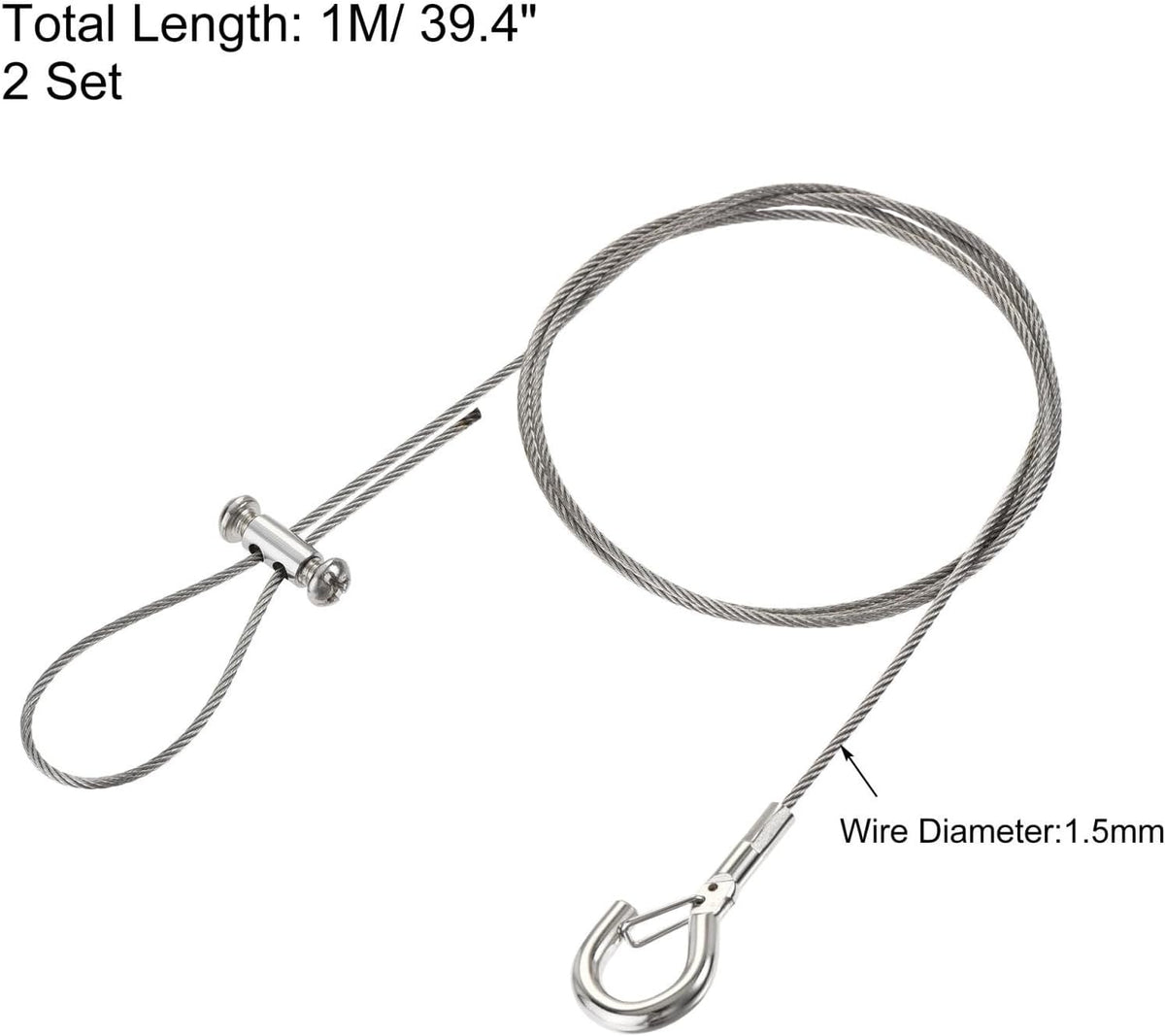ya 26 10.21 baidi Picture Hanging Wire Kit, 2Set 1M Load 66 lbs, with Horizontal Fixing Screws
