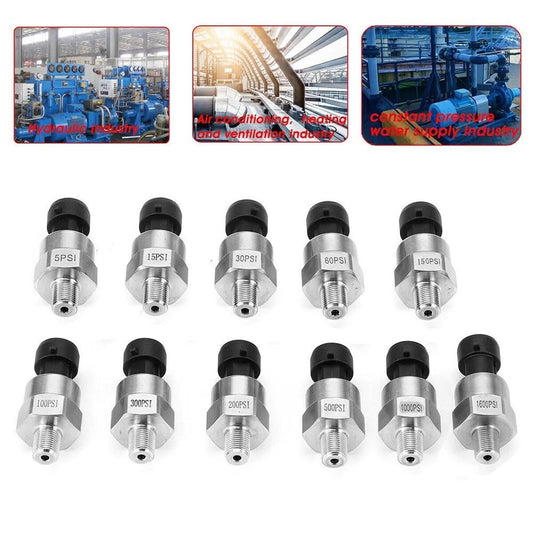 ya 16 10.20 baidi 5V 1/8'' NPT 5PSI-1000PSI Fuel Pressure Transducer Sender for Oil Fuel Air Water