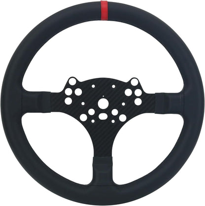ya 4 8.8.2 SIMPUSH 13 Inch MOD Steering Wheel Modification Wrapped with Cowhide for PXN V10