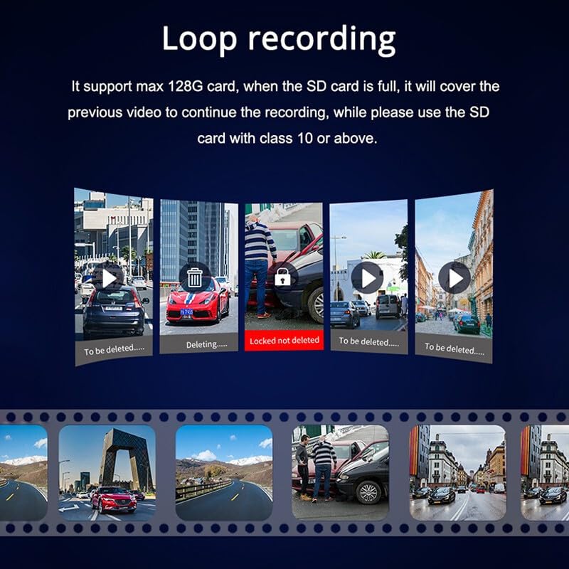 ya 6 8.24 baidi Dual Lens Car DVR Dash Cam Video Recorder 1080P Front and Inside Camera G-Sensor