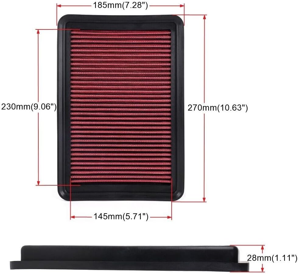 ya 13 9.15 baidi Reusable & Washable High Flow Panel Air Filter 33-2480 For 16-23 for Mazda CX-4