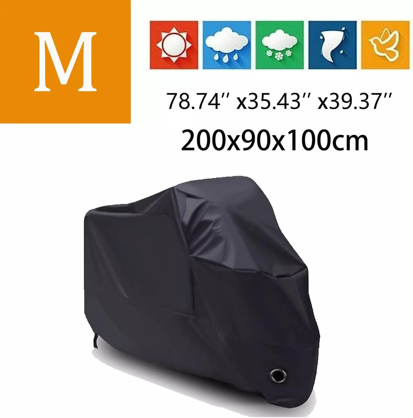 ya 4 8.8 M Motorcycle rain Cover Waterproof Suitable for Primavera Vespa 50 125 150 200 * 90 * 100 cm