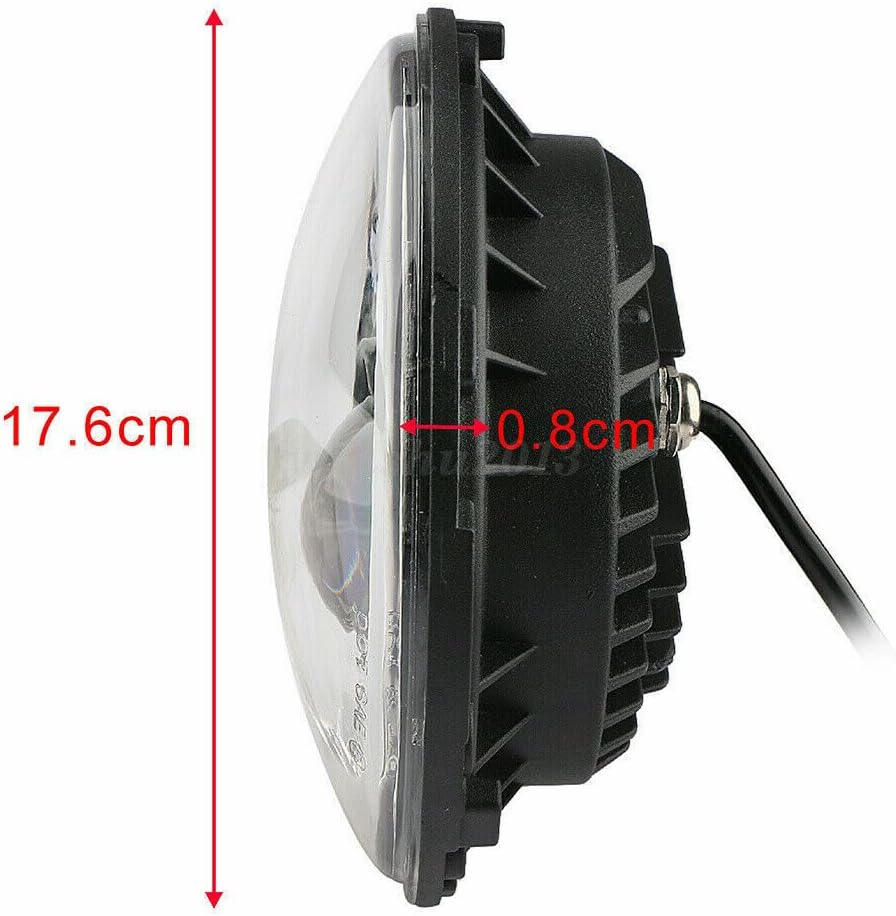 ya 4 8.24 baidi Schwarz 7 Zoll Haupt LED Scheinwerfer Hi/lo f¨¹r Harley for Honda for Jeep for Wrangler