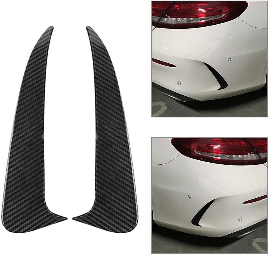 ya 4 8.14 for Mercedes-Benz C Class Coupe C205 Rear Bumper Spoiler Canard Air Vent Carbon