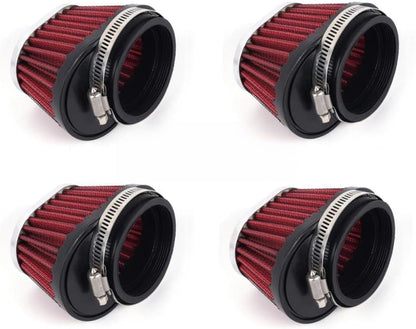 ya 5 8.10 4Pcs Motorcycle High Flow Air Filter 51mm For Motocross Scooter Air Pods Cleaner