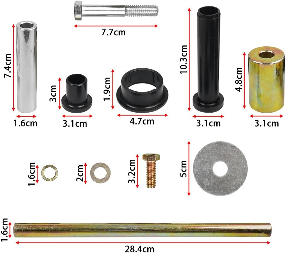 ya 4 8.14 A-Arm Bushing Shafts Kit Rear Left Right for Polaris Sportsman 400 450 600