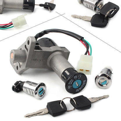 ya 9 10.24 GY6 50CC Ignition Switch Key Lock Gas Tank Cap Set fits Scooter Moped TAOTA