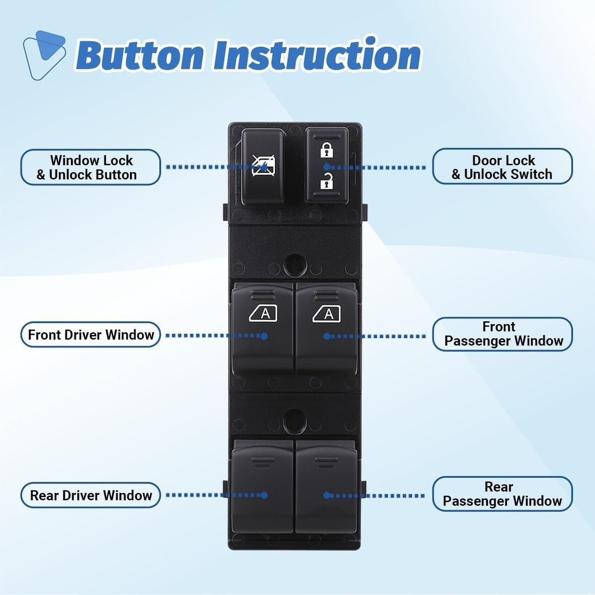 ya 5 8.10 Main Power Window Switch for Nissan for Altima Sedan 4Door 2007-2012 25401-ZN50C