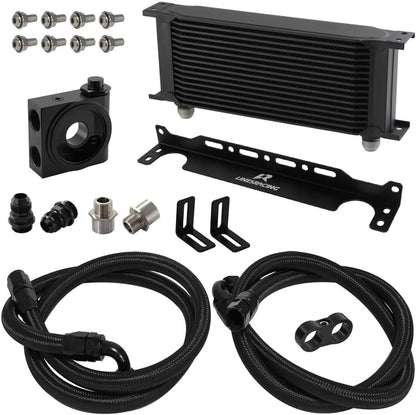 ya 12 10.8 baidi Universal 16 Row Thermostatic Oil Cooler Kit British Type+Mounting Brackets Kit