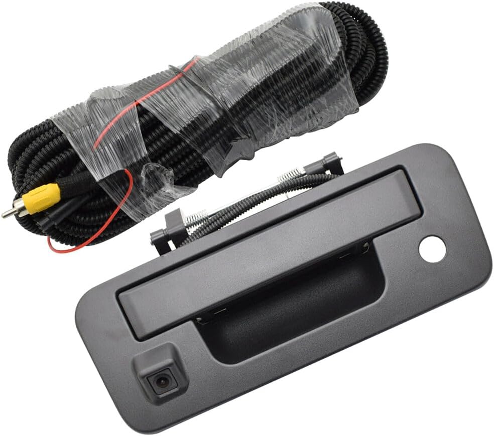 ya 9 10.24 Tailgate Handle with Camera #90606-9FM1A Black Fits 2013-2015 for Nissan Titan