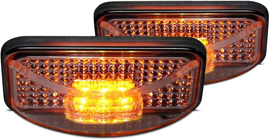 ya 3 8.24 baidi Two LED side marker lights, sequential turn signal amber lights, suitable for Audi A3 A4 A6 A8