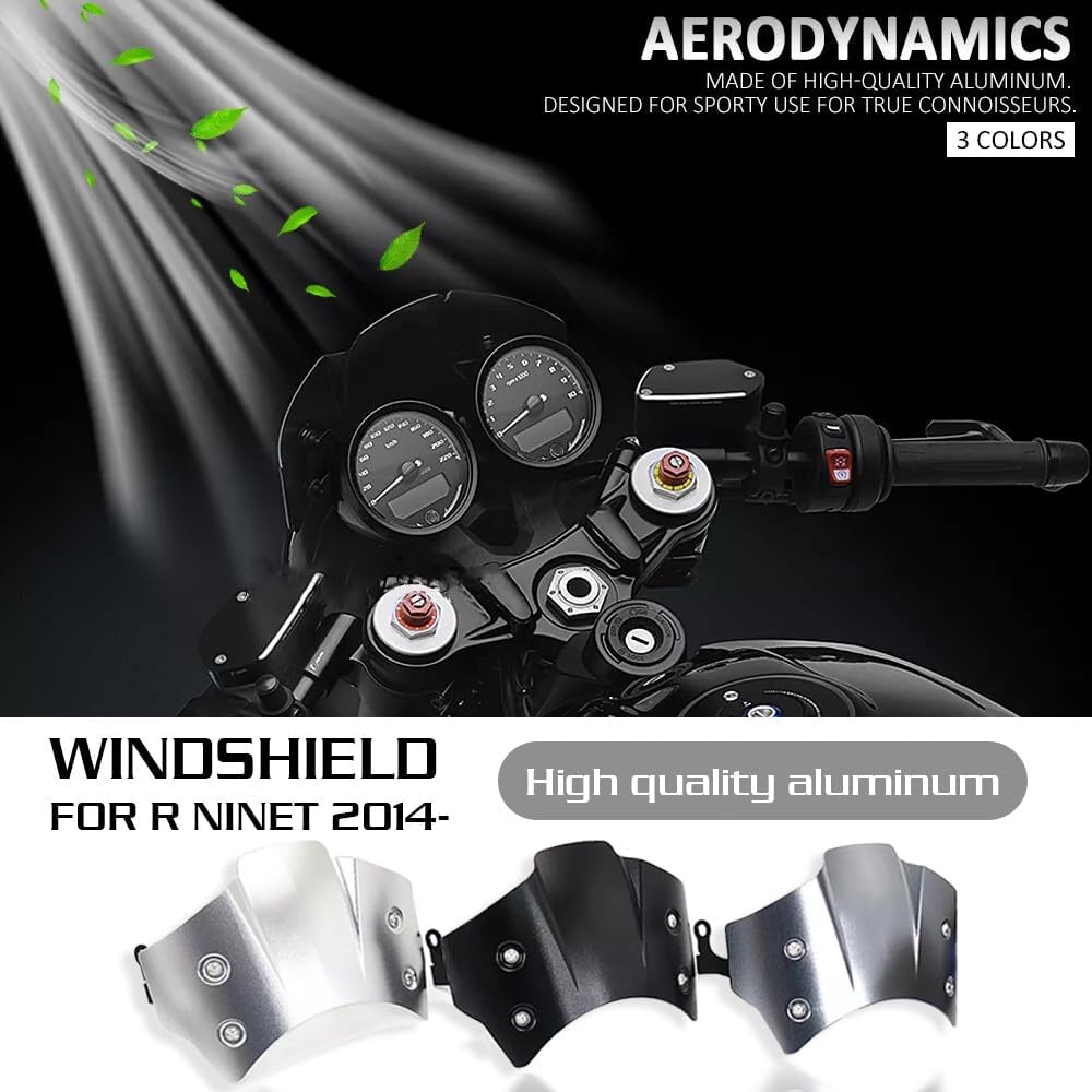ya 2 8.15 Headlight Fairing Windshield Windscreen Wind Deflector for BMW R NineT R9T 14-23