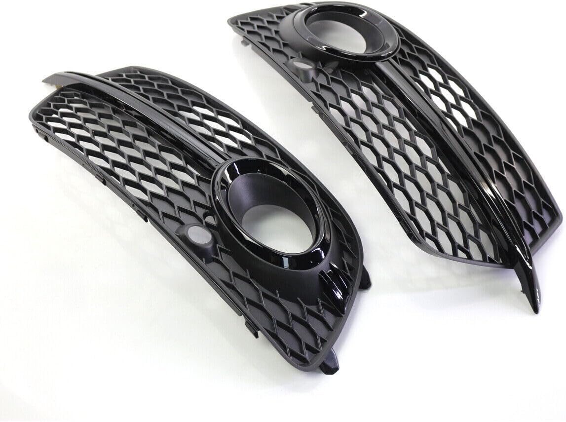 ya 6 8.14 A Pair Front Fog Light Grill Grille Cover Fit for Audi Q5 Sport S-Line 2013-2017