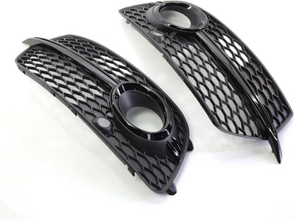 ya 6 8.14 A Pair Front Fog Light Grill Grille Cover Fit for Audi Q5 Sport S-Line 2013-2017
