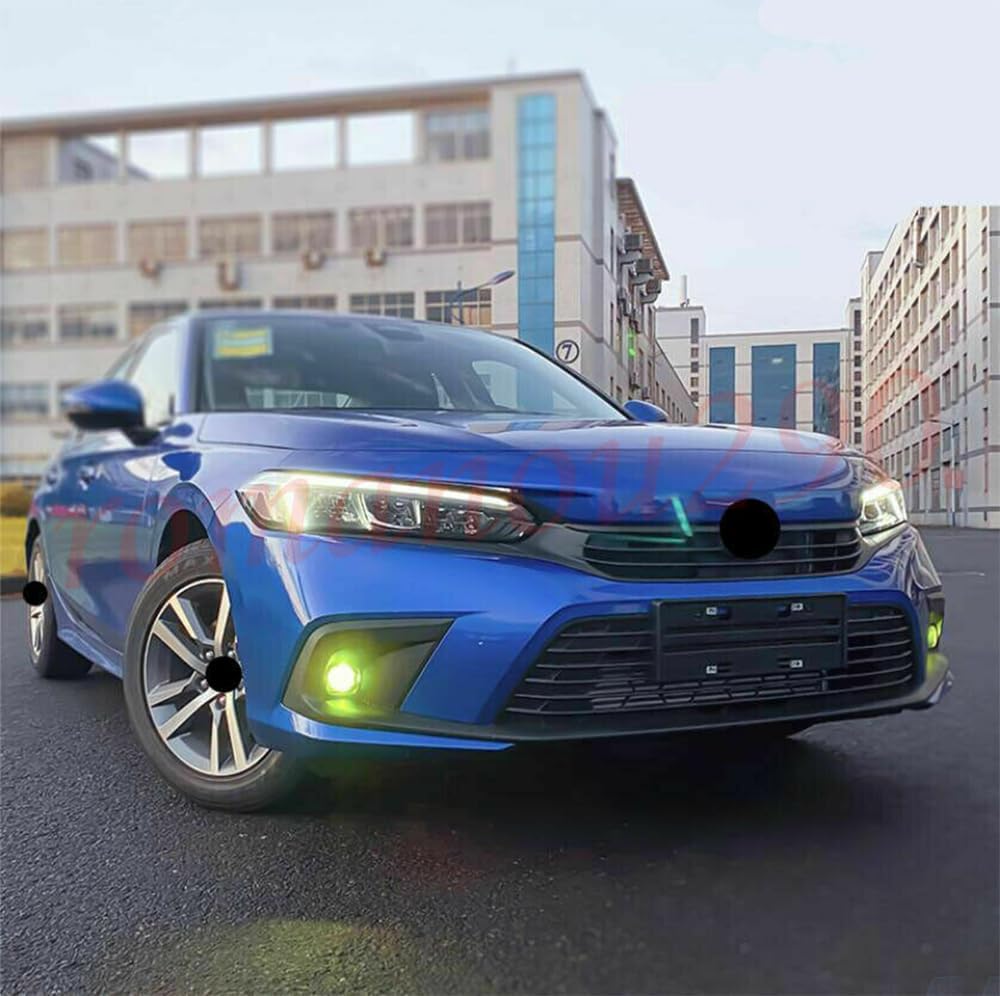ya 10 9.16 zhengce for Honda for Civic Sedan 2022-23 LED Front Bumper Fog Lights w/Cable Switc