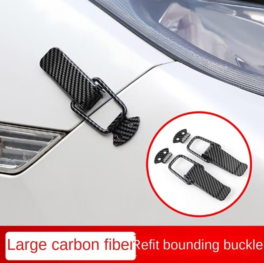 ya 5 8.10 Car Truck Bumper Clip Security Hook Lock Fast Release Fastener Carbon Fiber Look