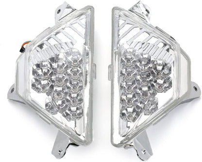 ya 4 8.14 Front LED Turn Signals Lights for Kawasaki NINJA 250 300 400 650 1000 Ninja ZX6R